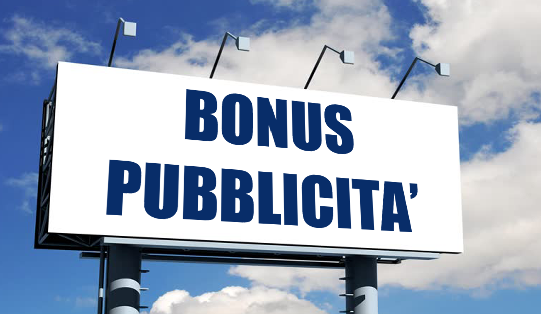 BONUS PUBBLICITÀ 2025, AL VIA LA PRENOTAZIONE